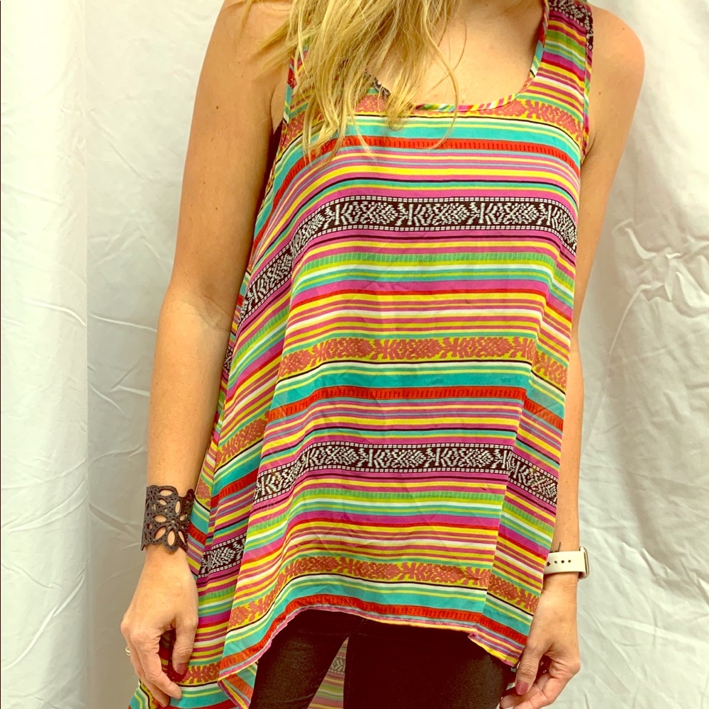 High-low Striped Penelope Project Tank